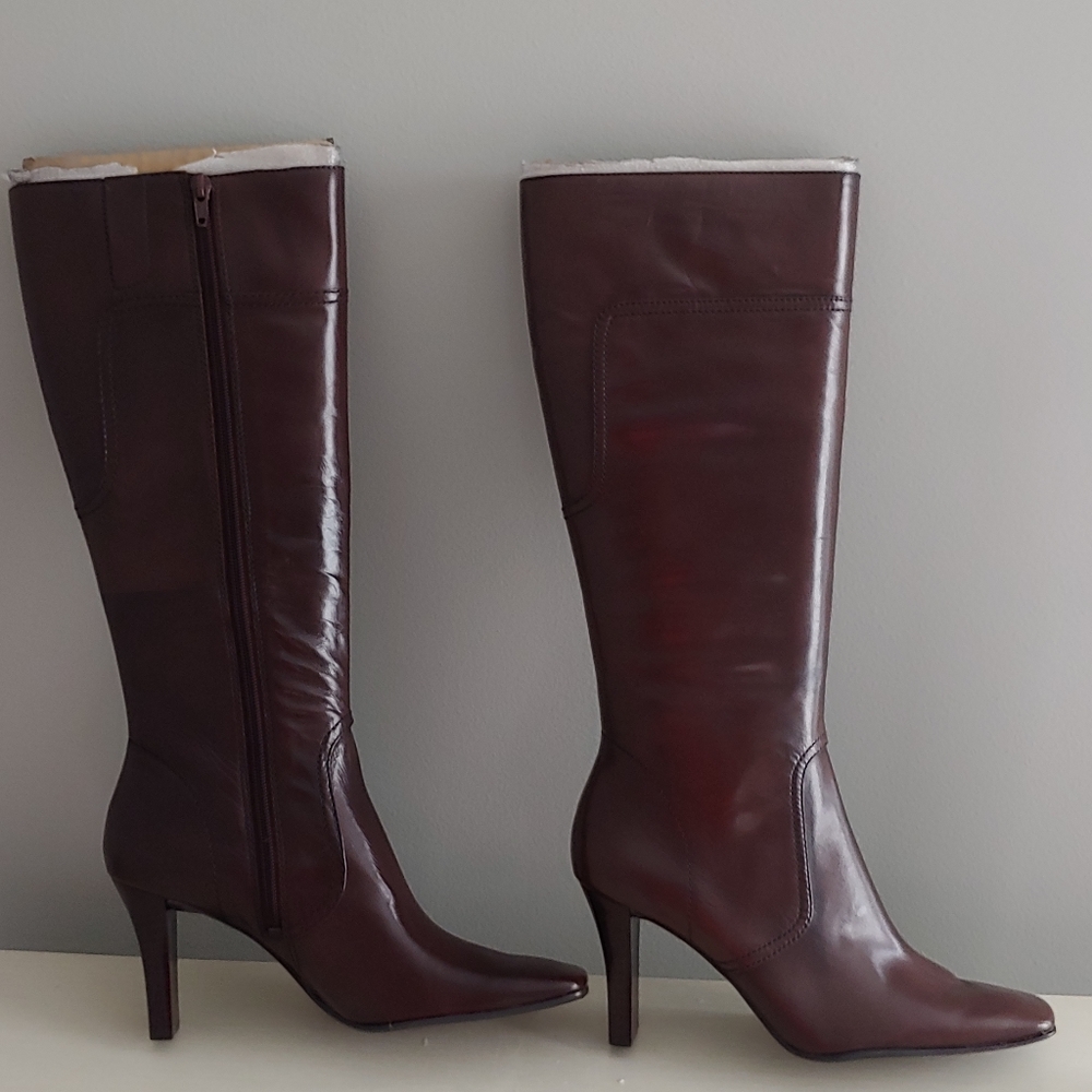 Nine West Boots 7 1/2 M Nashero Terra Honey Leather